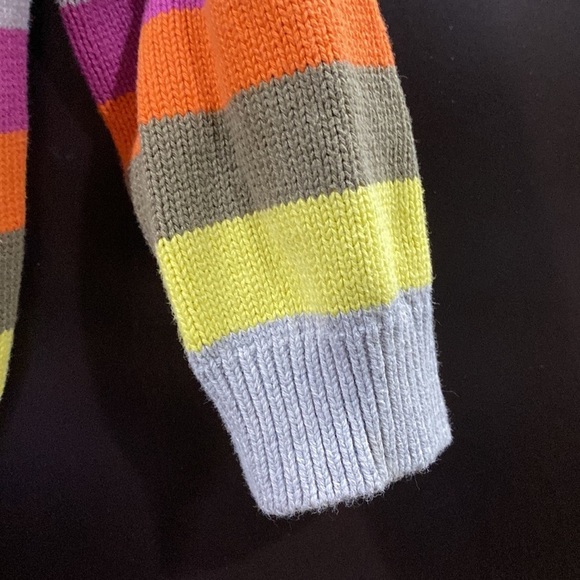 Carters girl 24 Months zip up sweater hoodie rainbow stripe - Picture 4 of 6